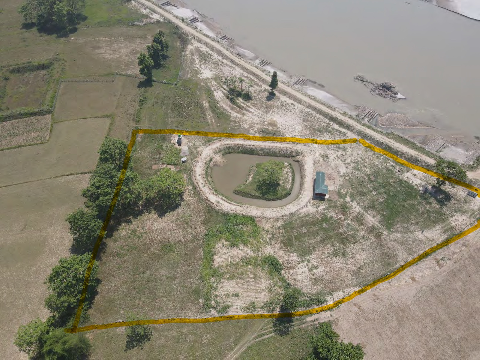 Nepal Bird center drone view